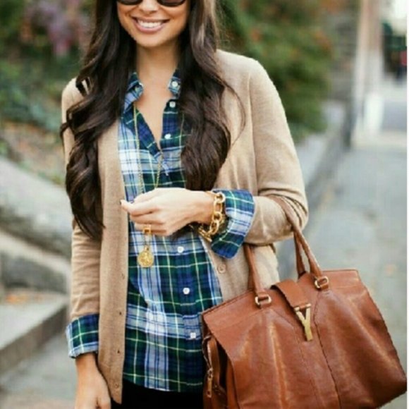 J. Crew Tops - J.Crew// Plaid Perfect Shirt